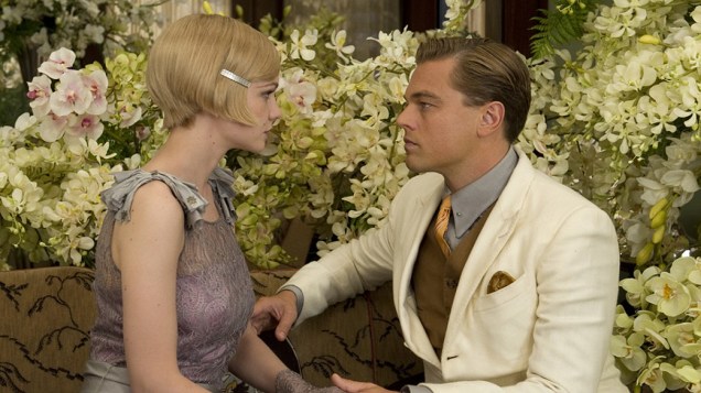 Daisy Buchanan (Carey Mulligan) e Jay Gatsby (Leonardo DiCaprio), personagens do filme "O Grande Gatsby"