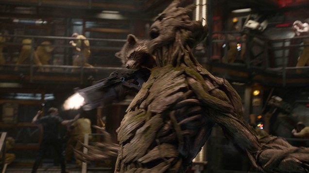 O personagem Groot em Guardiões da Galáxia, dublado pelo ator Vin Diesel