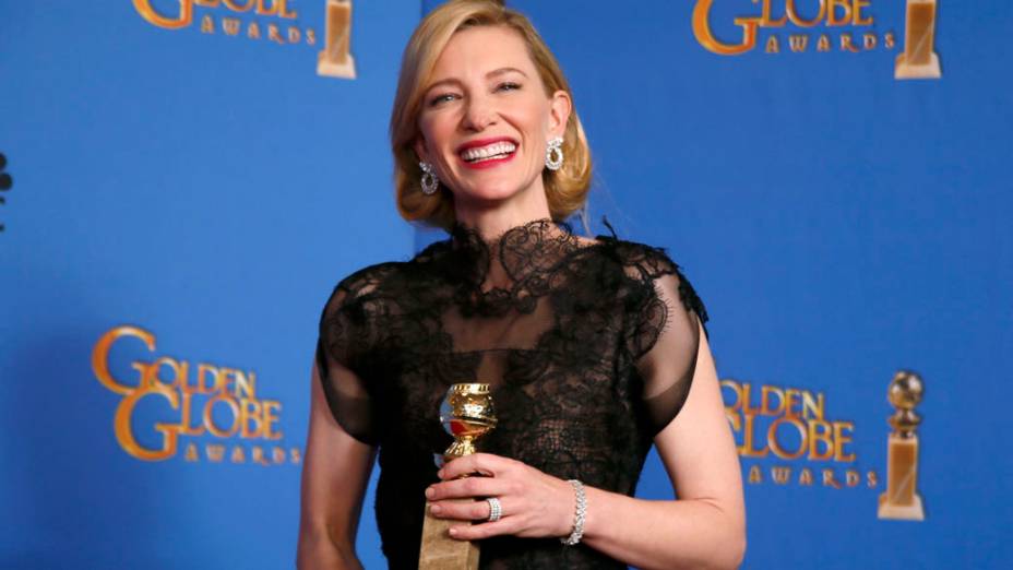 Cate Blanchett leva o prêmio de melhor atriz em filme dramático por Blue Jasmine, de Woody Allen