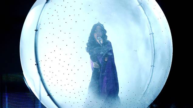 Katy Perry se apresenta durante a premiação do Grammy 2014
