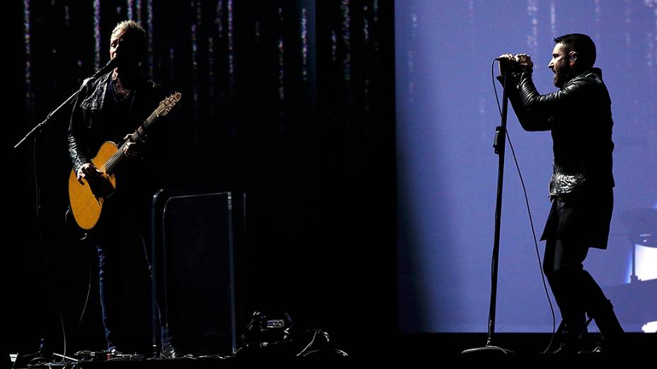 Nine Inch Nails durante apresentação na premiação do Grammy 2014