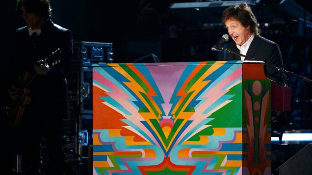 Paul McCartney se apresenta durante a premiação do Grammy 2014