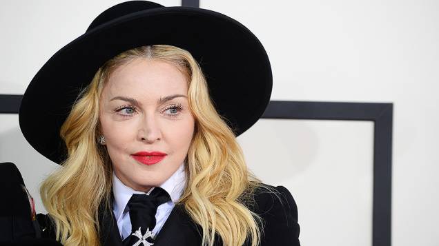 Madonna na chegada para a premiação do Grammy 2014, em Los Angeles