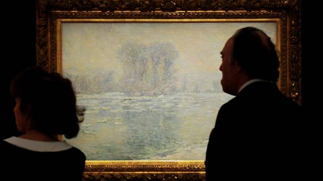 Obra Glacons, Effet Blanc, de Claude Monet, é exposta em Nova York