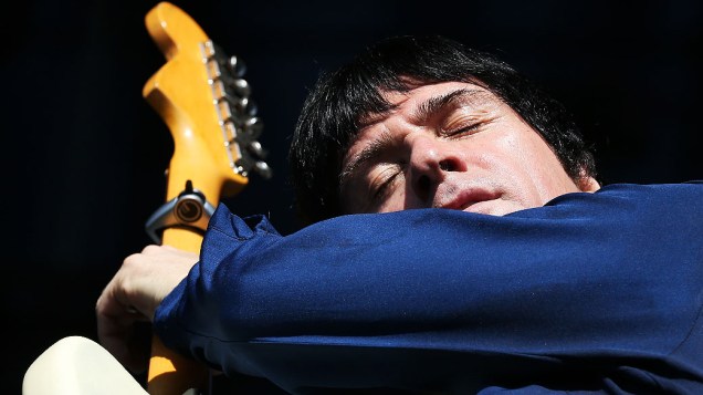 Johnny Marr agita o público do palco Onix, no Festival Lollapalooza em São Paulo Johnny Marr agita o público do palco Onix, no Festival Lollapalooza em São Paulo