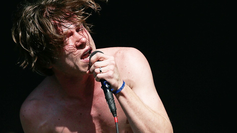 Banda Cage The Elephant durante show no palco Onix, no Festival Lollapalooza em São Paulo