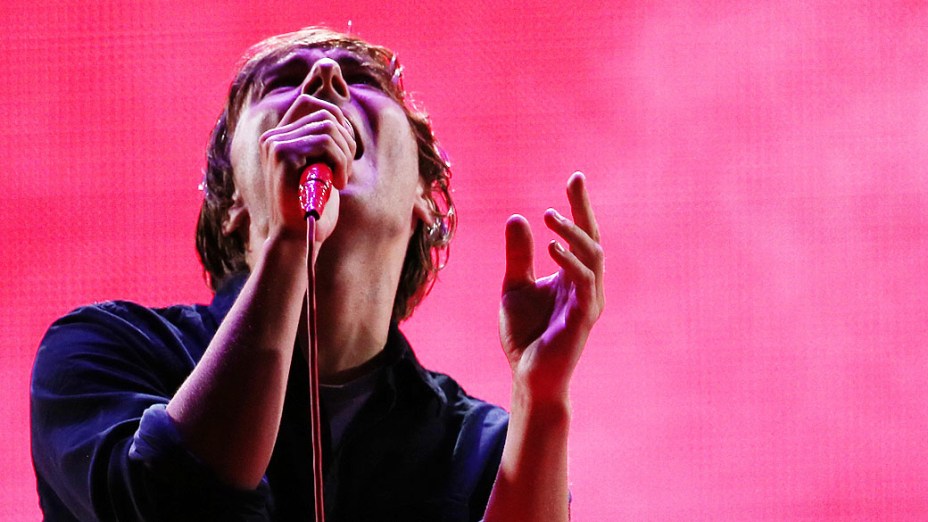 Show da banda Phoenix durante o festival Lollapalooza, em São Paulo