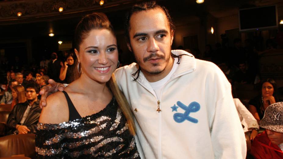 Marcelo D2 e Maria Rita, no 14º Prêmio Multishow de Musica Brasileira, no Teatro Municipal do Rio de Janeiro em 2007