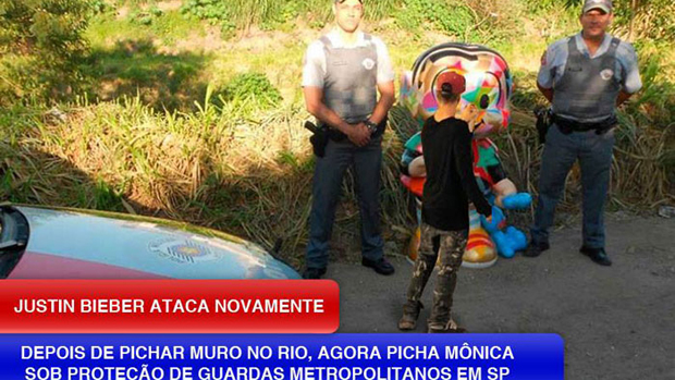 De onde vem essa pintura excêntrica da Mônica? De Justin Picho Biber, é claro