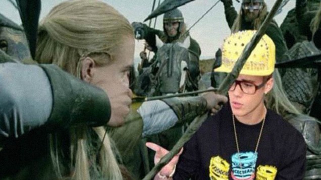 Briga entre Justin Bieber e Orlando Bloom ganha memes na internet. Aqui, Orlando Bloom é o elfo-príncipe Legolas, seu papel na série O Senhor dos Anéis