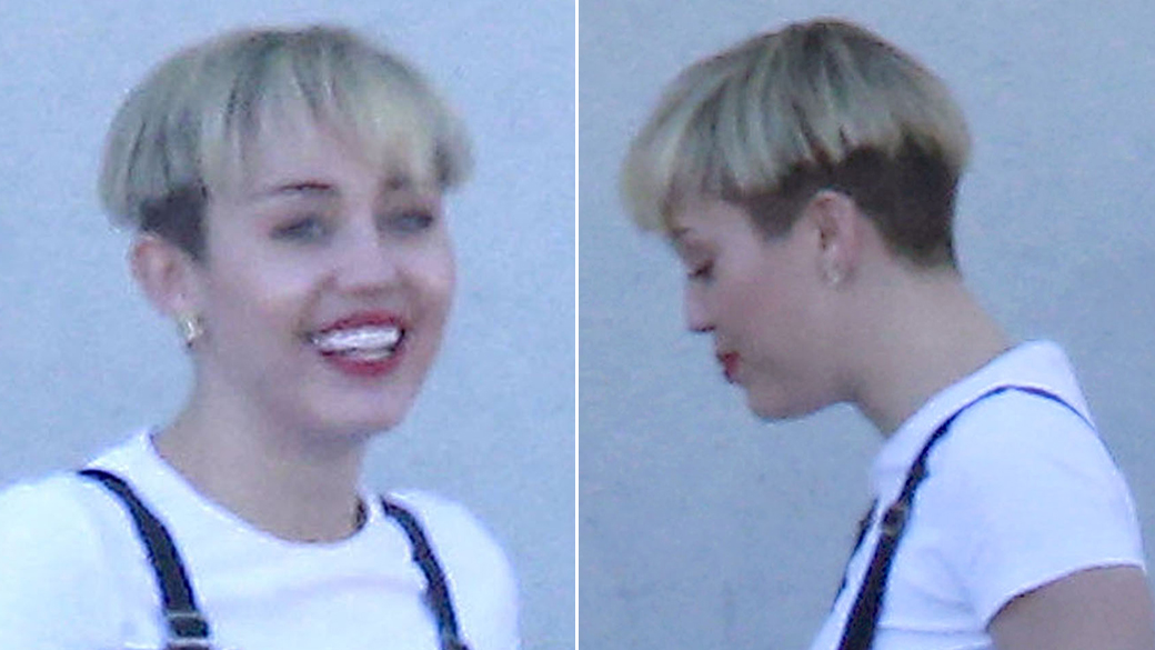 Miley Cyrus exibe novo corte de cabelo