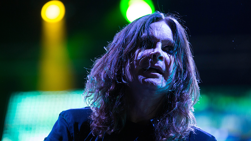 Ozzy Osbourne durante show do Black Sabbath, na Argentina