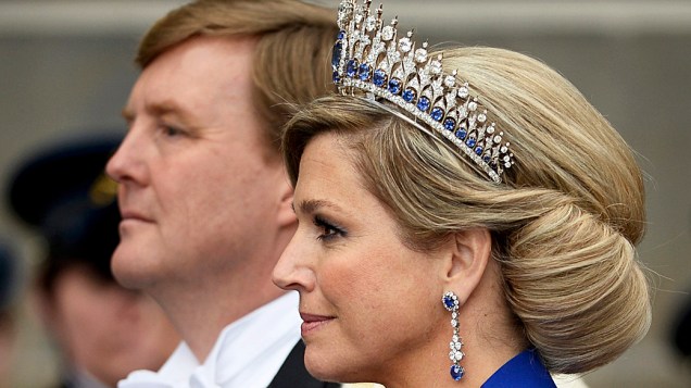  Rei Willem-Alexander da Holanda ao lado de sua mulher, a rainha Máxima