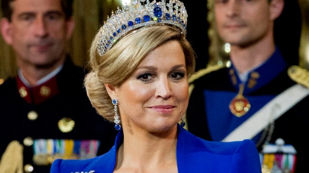 Rainha Máxima da Holanda, durante cêrimonia de coração