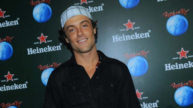 Kayky Brito no camarote da Heineken, durante o segundo dia do Rock in Rio