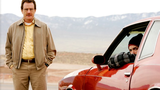 Walter White (Bryan Cranston) e Jesse Pinkman (Aaron Paul) na primeira temporada de Breaking Bad