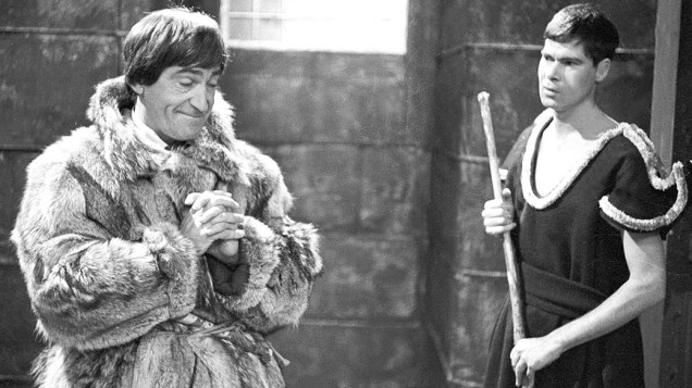 Patrick Troughton como o segundo Doctor da série Doctor Who, nos anos 1960