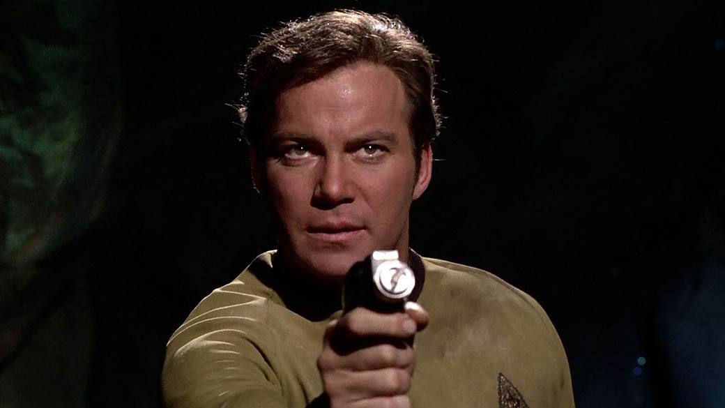 William Shatner como o capitão James T. Kirk em Star Trek