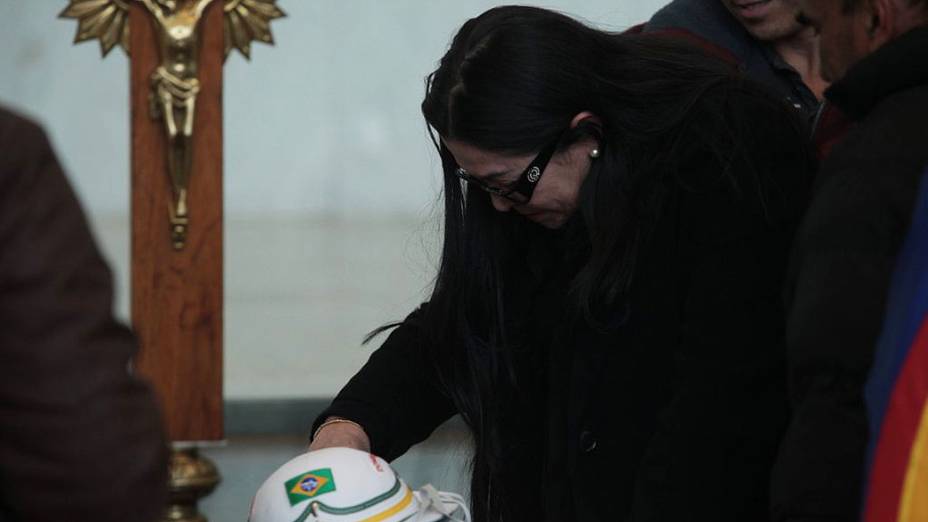 Guadalupe Mendonça no velório de Dominguinhos, na Assembleia Legislativa de São Paulo