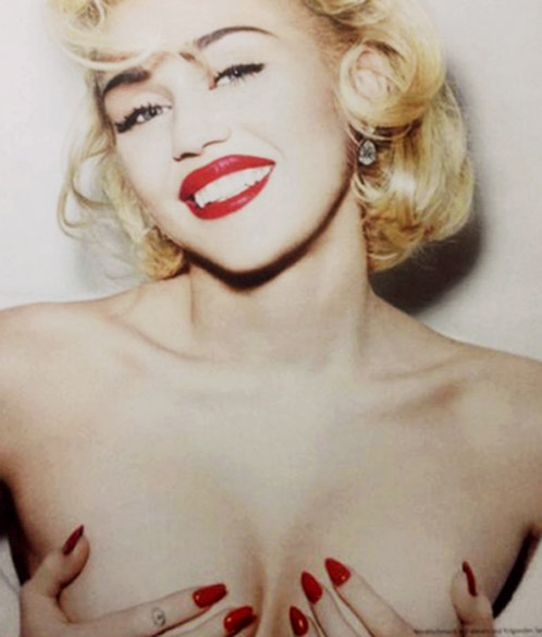Miley Cyrus como Marilyn Monroe na capa da Vogue alemã