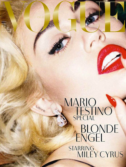 Miley Cyrus como Marilyn Monroe na capa da Vogue alemã