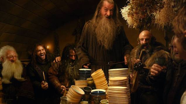 Cena do filme O Hobbit do diretor Peter Jackson
