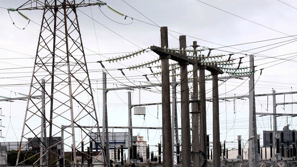Subestação de energia das Centrais Elétricas de Santa Catarina