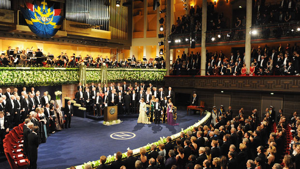 Cerimônia de entrega do Prêmio Nobel em 2009