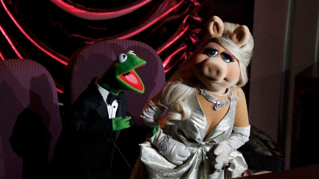 Os Muppets durante a cerimônia do Oscar 2012