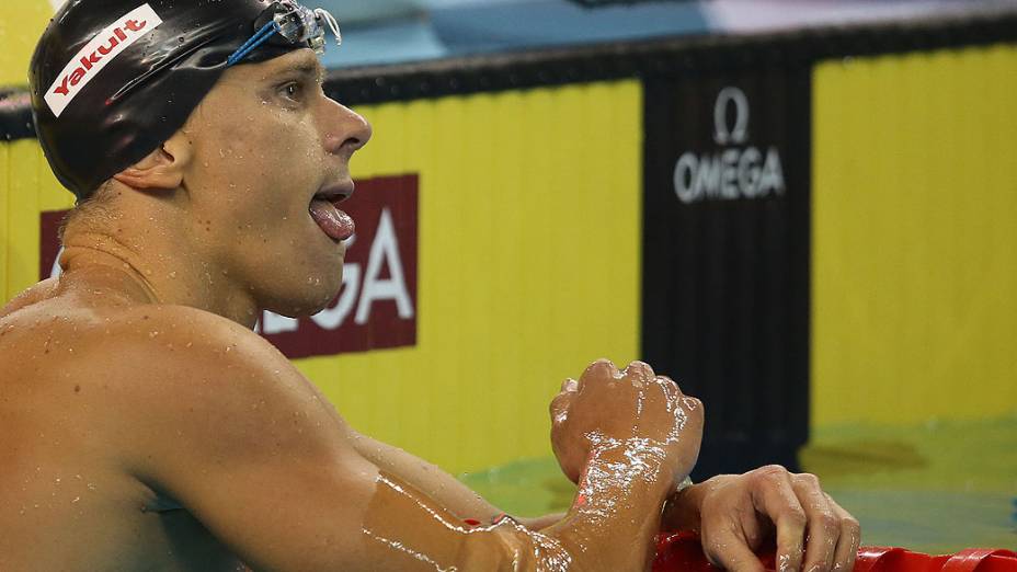 Cesar Cielo durante o Campeonato Mundial FINA em Piscina Curta no Hamad Aquatic Centre. 06 de dezembro de 2014, Doha, Catar