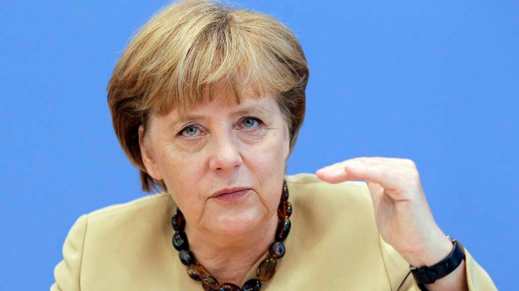 "Não haverá eventos fora do controle na zona do euro", disse a chanceler alemã, Angela Merkel.