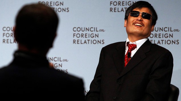 O dissidente chinês Chen Guangcheng fez sua 1ª aparição pública, em NY