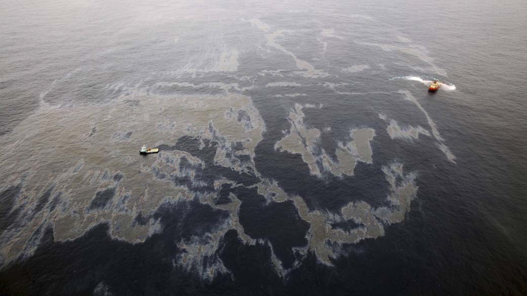 Vazamento de óleo da Chevron na Bacia de Campos, no Rio de Janeiro