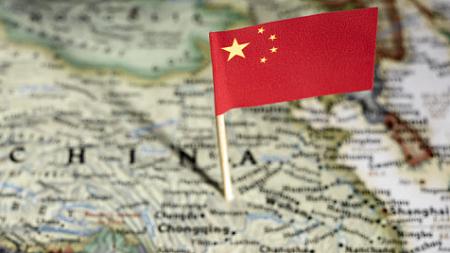 China bandeira mapa