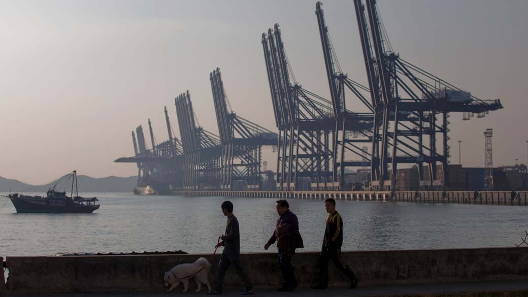 O porto de Shenzhen, na China