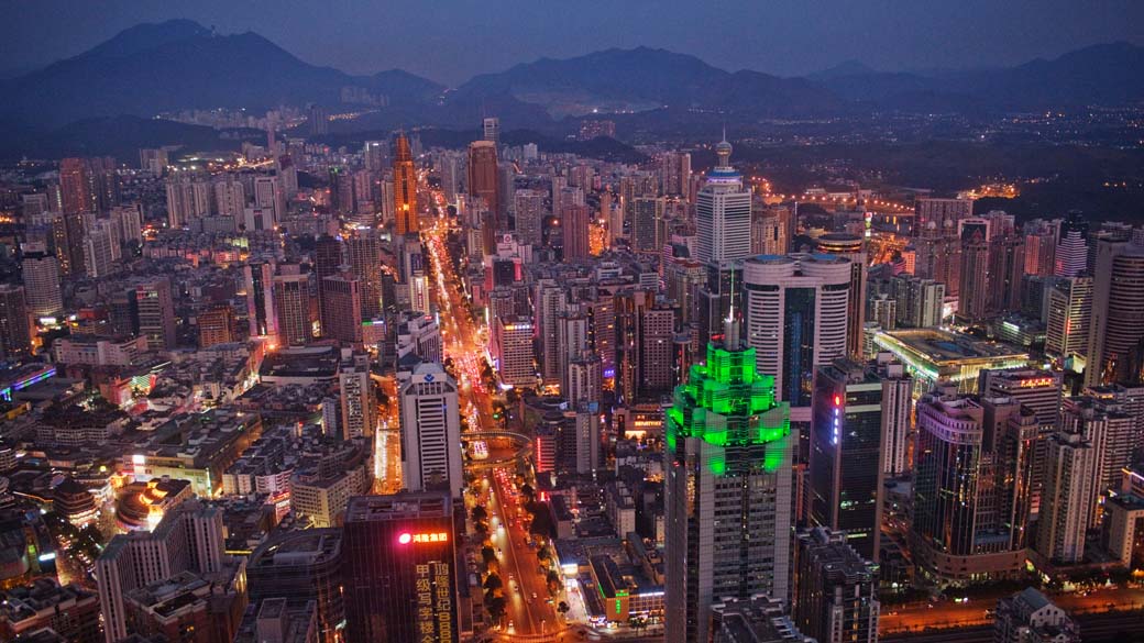 Skyline de Shenzhen, na China