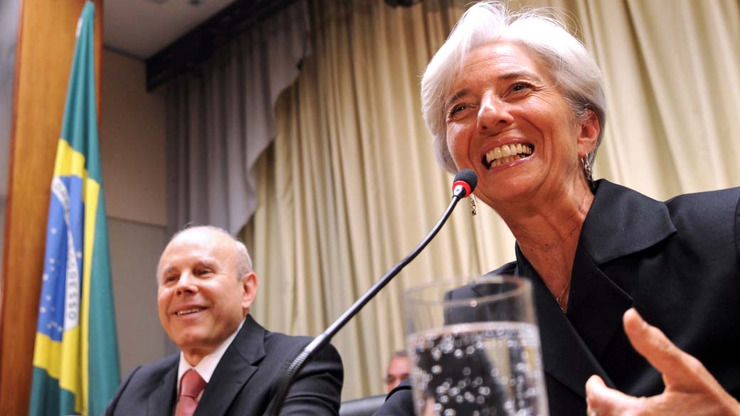 Christine Lagarde e Guido Mantega em Brasília