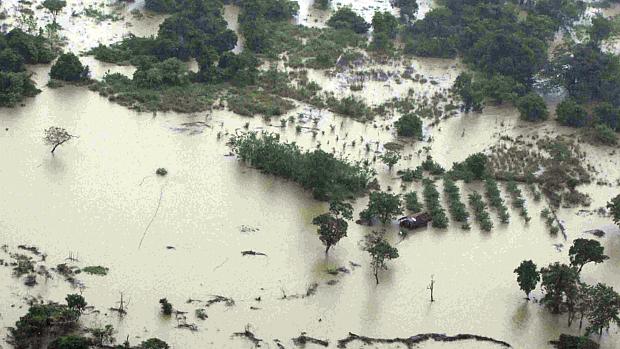 Inundações: foto aérea mostra situação no distrito de Batticaloa, um dos mais atingidos