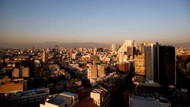 Vista aérea da Cidade do México, no México