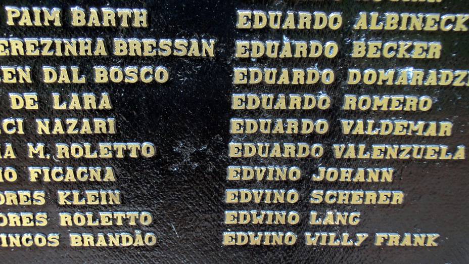 Memorial dos pioneiros de Toledo com o nome do pai de Dom Odilo, Edwino Scherer