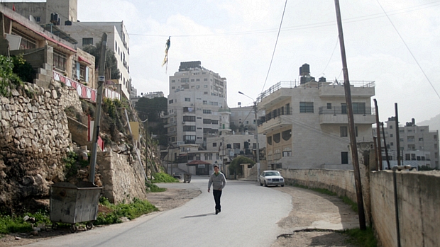 Rua da cidade de Nablus, no norte da Cisjordânia