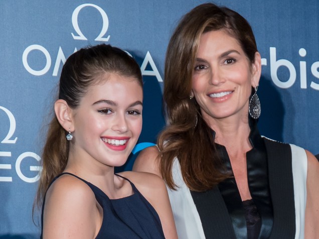 Cindy Crawford ao lado da filha Kaia Gerber, em 2015