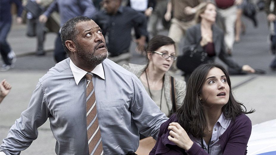 Perry White (Laurence Fishburn), no filme "Homem de Aço"