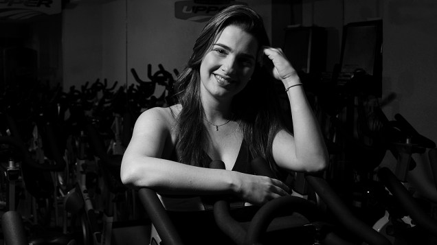 Clarissa Garotinho na academia: malhação e exercício aeróbico três vezes por semana