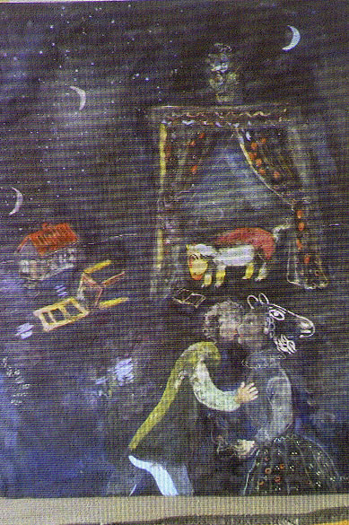 Reprodução da obra do pintor Marc Chagall