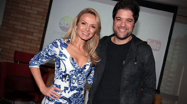 Eliana e o diretor de seu programa, Ariel Jacobowitz