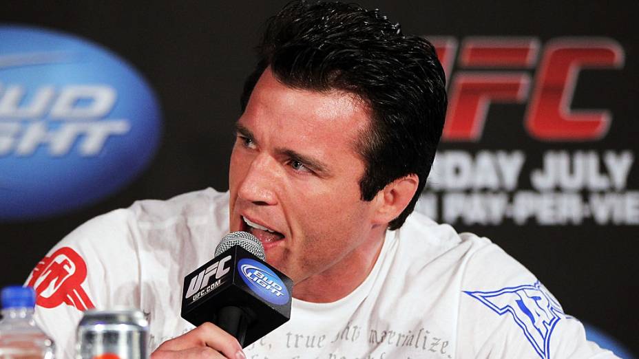 Chael Sonnen durante coletiva de imprensa do UFC 148 em Las Vegas