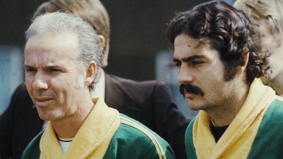 Com Roberto Rivelino na Copa de 1974, na Alemanha
