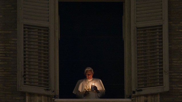 Papa Bento XVI em seu escritório na Praça de São Pedro, no Vaticano - 24/12/2011