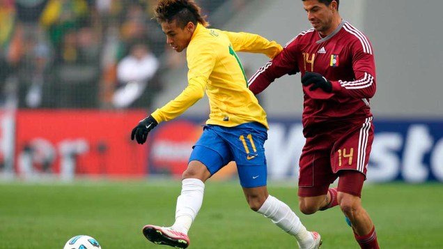 Neymar durante partida entre Brasil e Venezuela válida pela primeira fase da Copa América, disputada na Argentina